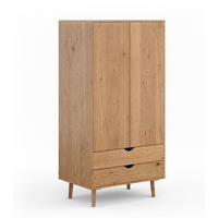 KLEIDERSCHRANK Simona Eiche Natur 90 / 60 / 180cm - Eichefarben, Holz (90/180/60cm) - Feldmann-Wohnen