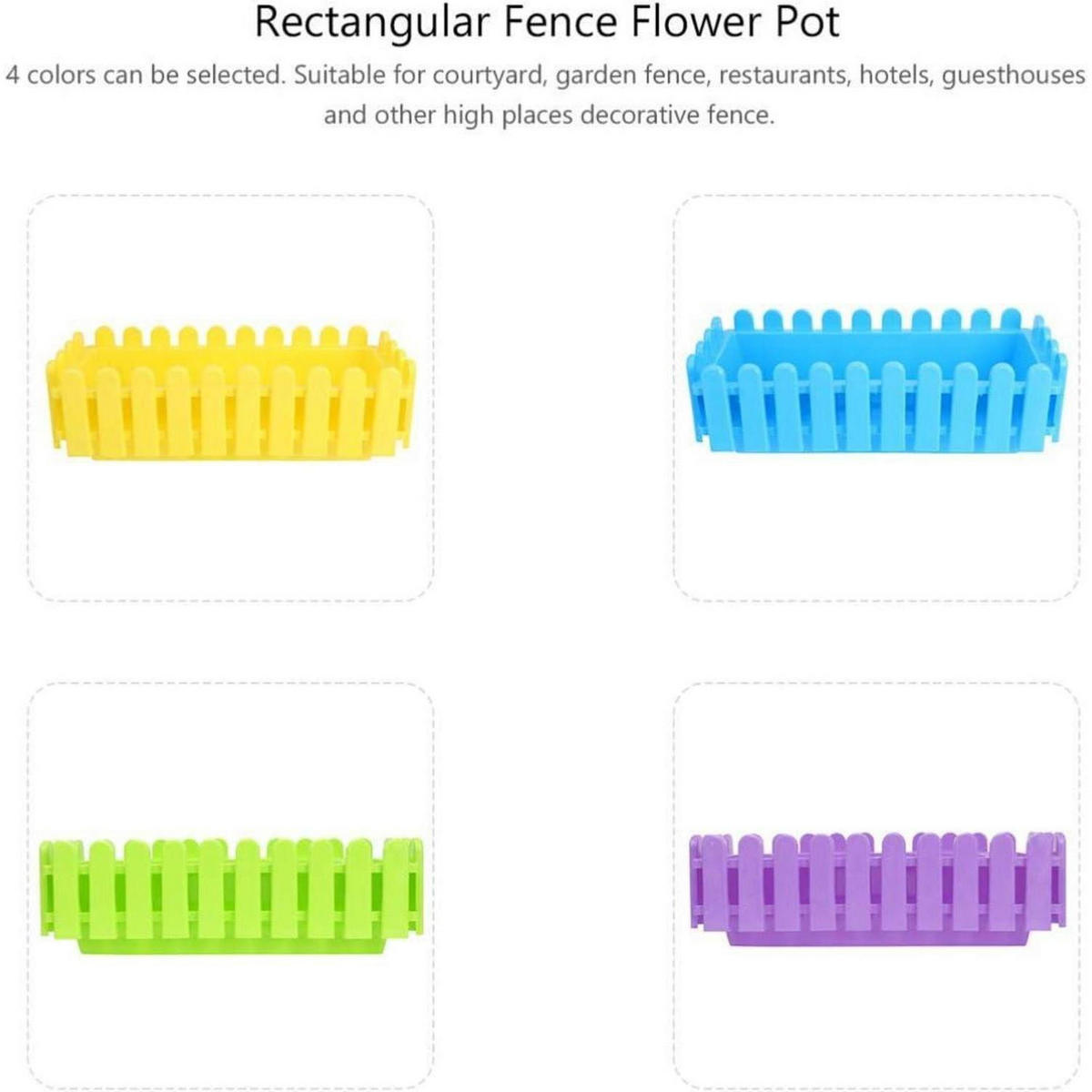 RECHTECKIGER Blumentopf Gelb 43.5 x 18.5 cm - Gelb, Kunststoff (18.5/13.5/13.5cm)