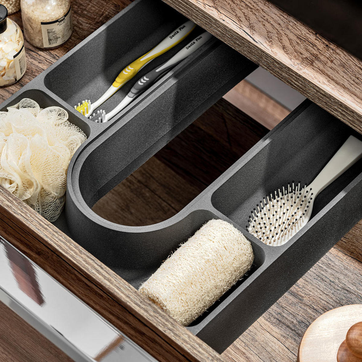 BADMÖBEL-SET 2-TLG. Puebla-56 - Braun, Holzwerkstoff (80/49/46cm) - Lomado