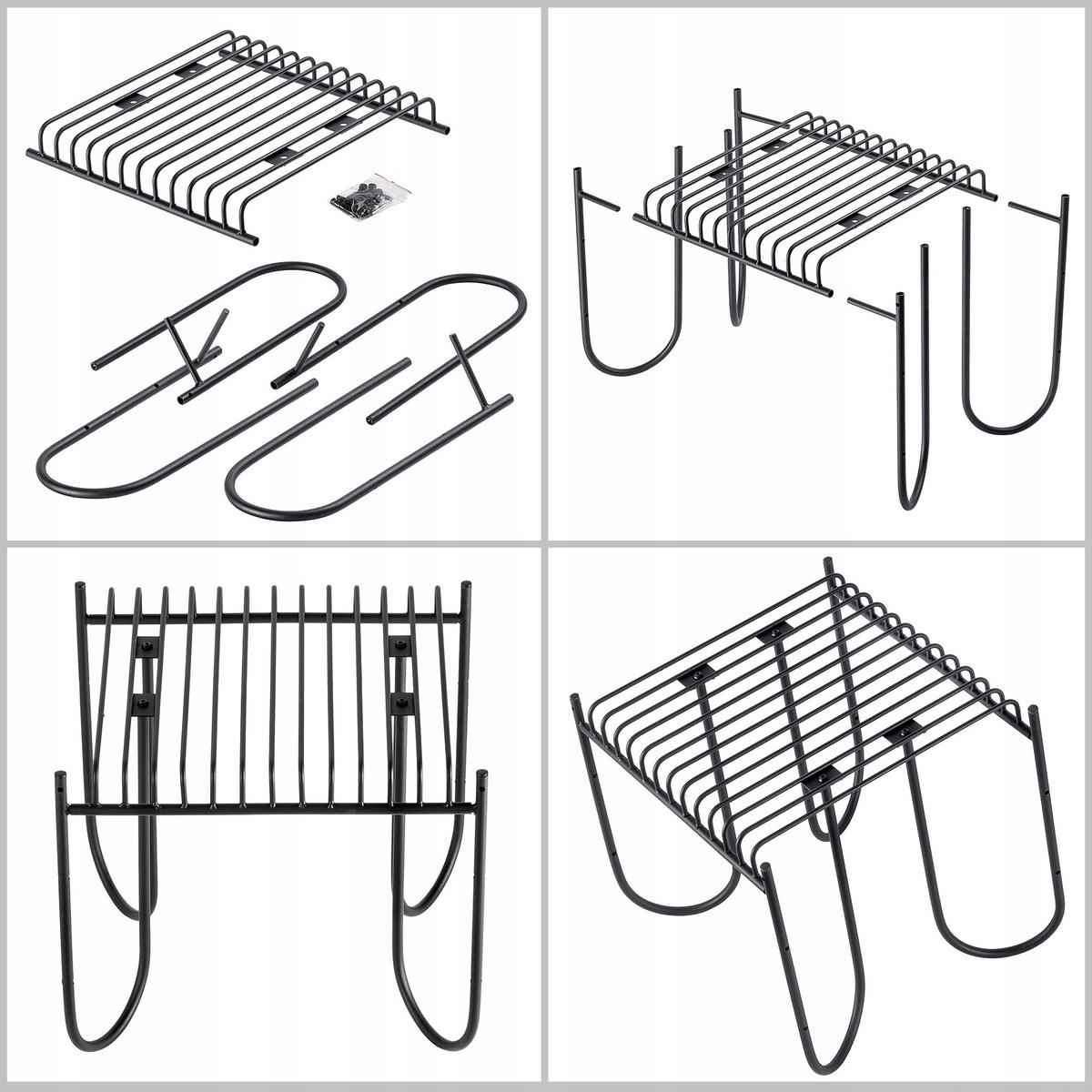 GARTENBANK 50 x 45 cm, schwarz - Schwarz, Metall (45/50cm) - KADAX