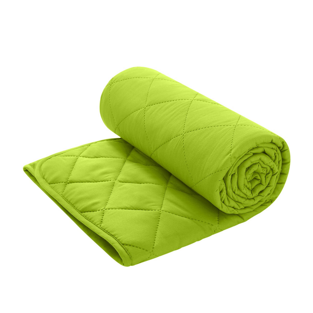 KINDER-SOMMERBETT Steppbett hellgrün - Grün, Textil (135/200cm) - wometo