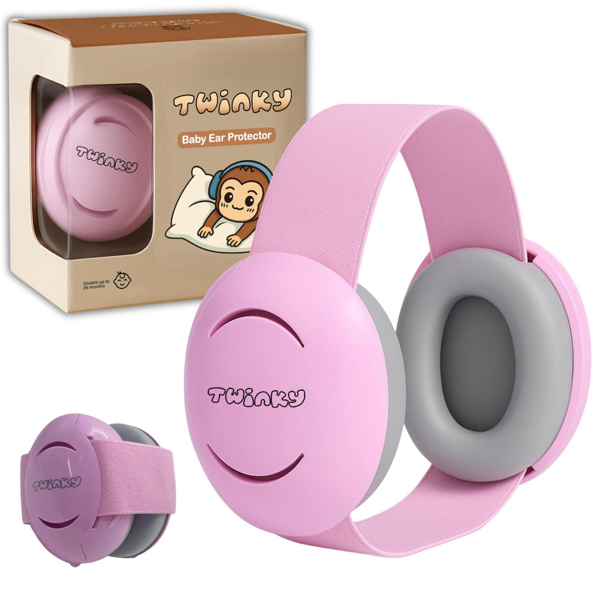 OHRENSCHÜTZER für Baby und Kinder 0-36 Monate Rosa - Pink, Kunststoff (7/5cm) - Twinky