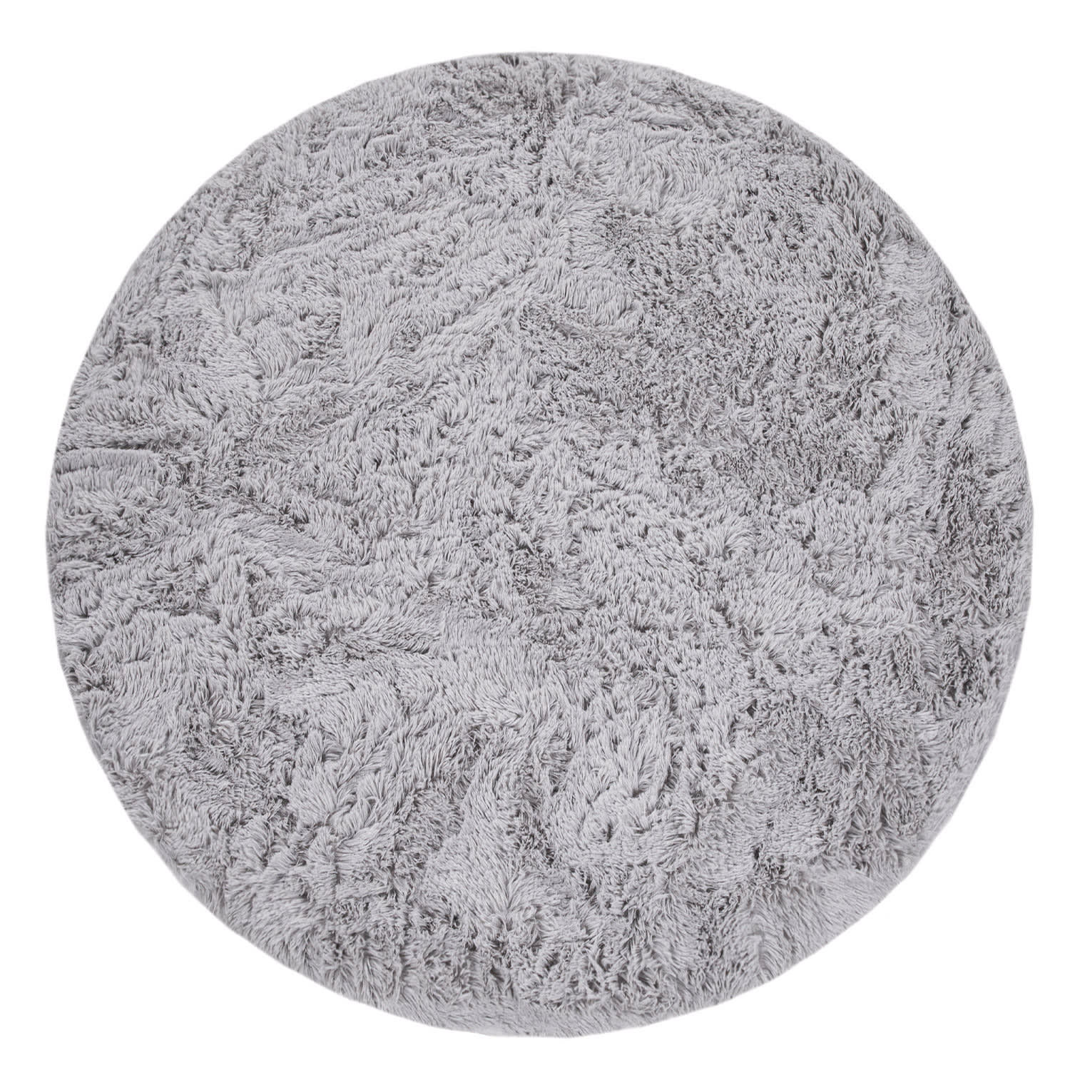 Paco Home Hochflorteppich Silber 80x80 cm