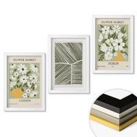 WANDBILDER 3er-Set - 20x30 cm Weißer Rahmen - Blumenmuster London Dublin - Weiß, Kunststoff (20/30cm) - ArtPrintCave