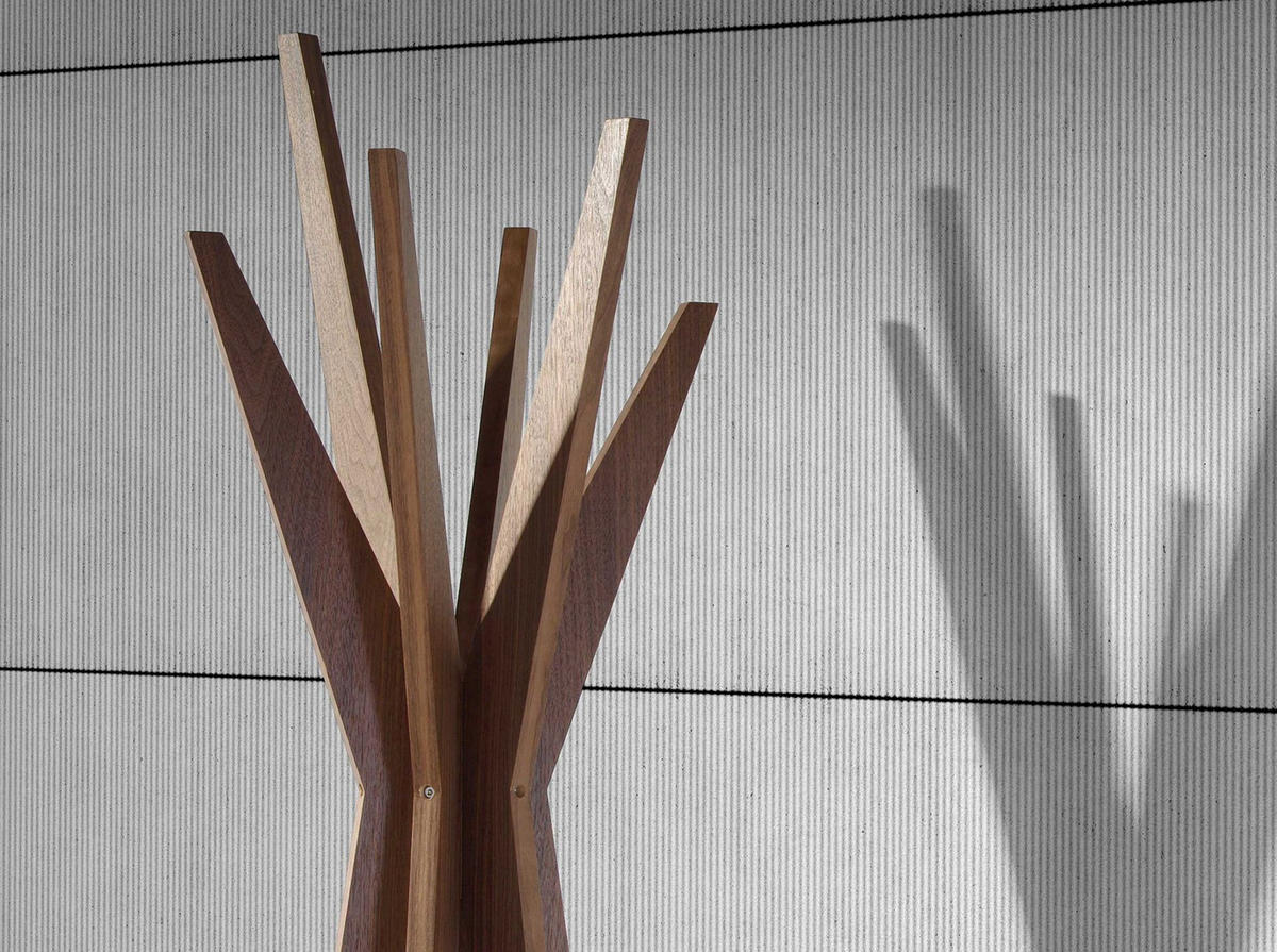 GARDEROBENSTÄNDER aus Nussbaumholz 50/50/190 cm - Walnussfarben, Holz (50/190/50cm) - ANGEL CERDA