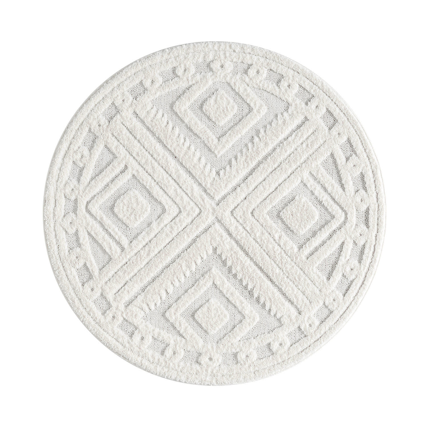 HOCHFLOR-TEPPICH Focus 777 Creme 200 cm rund - Creme, Textil (200/200cm) - carpet city