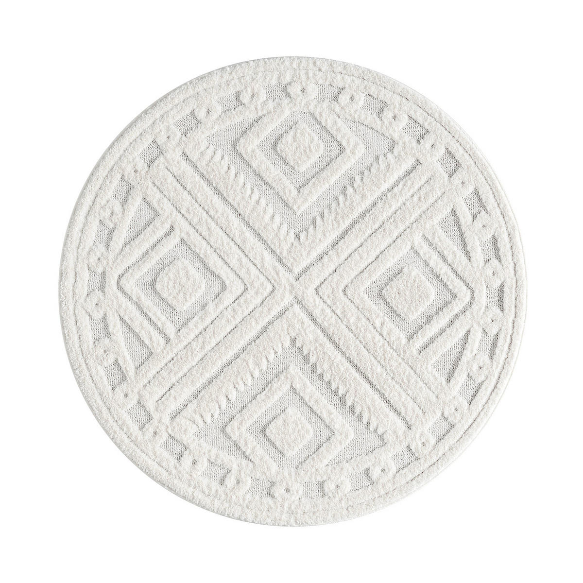 HOCHFLOR-TEPPICH Focus 777 Creme 200 cm rund - Creme, Textil (200/200cm) - carpet city