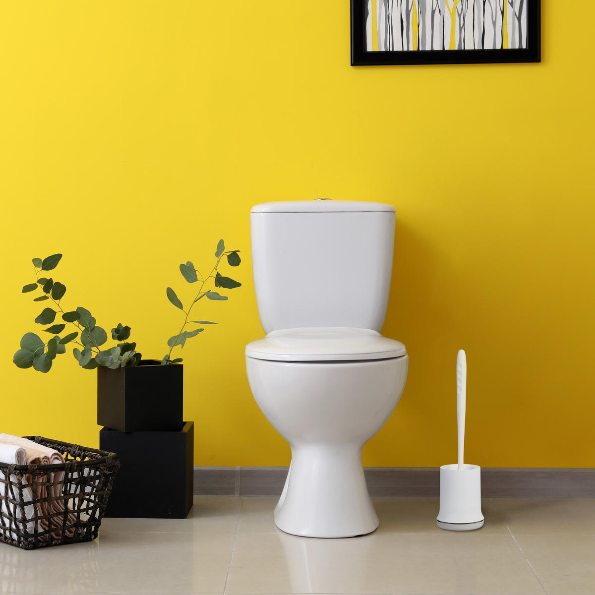 TOILETTENBÜRSTE - Weiß, Kunststoff (11/41/11cm) - Relaxdays