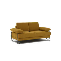 SOFA LORI 2-Sitzer, gelb - Gelb/Schwarz, Holzwerkstoff/Textil (185/87/96cm) - Courtois Laville