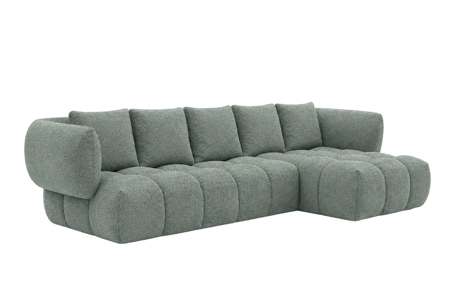 Kaiser Möbel Ecksofa Mintgrün 242x175 cm