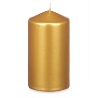 KERZE Zylinder Lunar Ø 7 cm - Goldfarben, Paraffin (7/13/7cm)