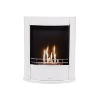 BIOETHANOL-KAMIN Weiß Bodenmodell inklusive 1 L Brennblock - Weiß, Metall (70/76/26cm) - Purline