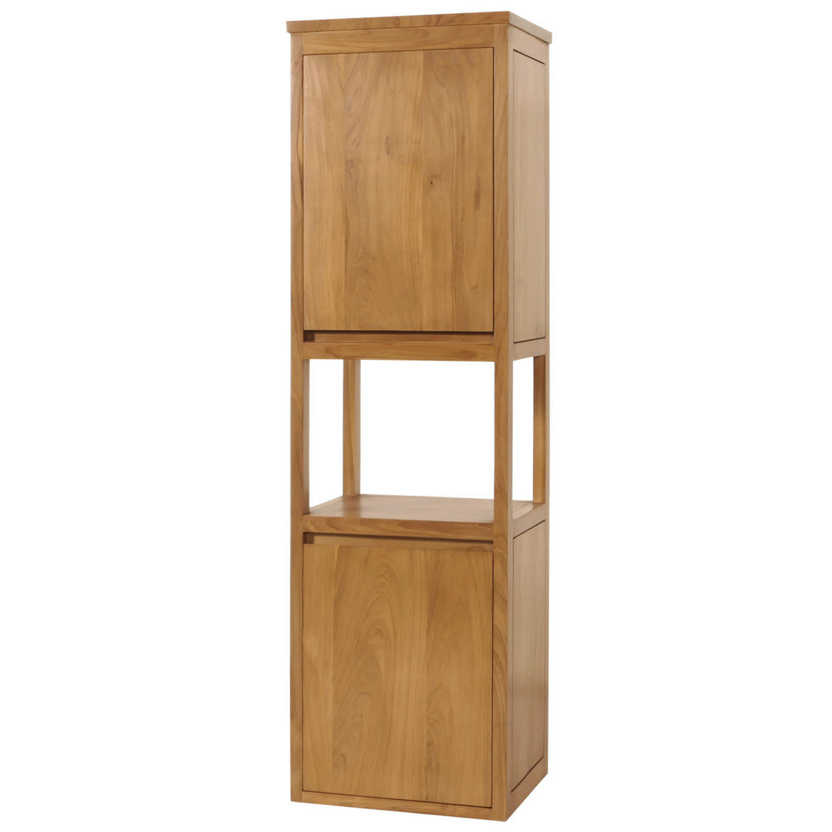 TEAK-HOCHSCHRANK Braun - Braun, Holz (41/141/36cm) - MCW