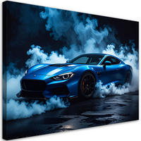 LEINWANDBILD Kraftfahrzeuge 120x80cm - Blau, Textil (120/80cm) - Feeby