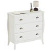 KOMMODE ANTOINETTE - Weiß, Holz (89/87/43cm) - IDIMEX