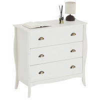 KOMMODE ANTOINETTE - Weiß, Holz (89/87/43cm) - IDIMEX