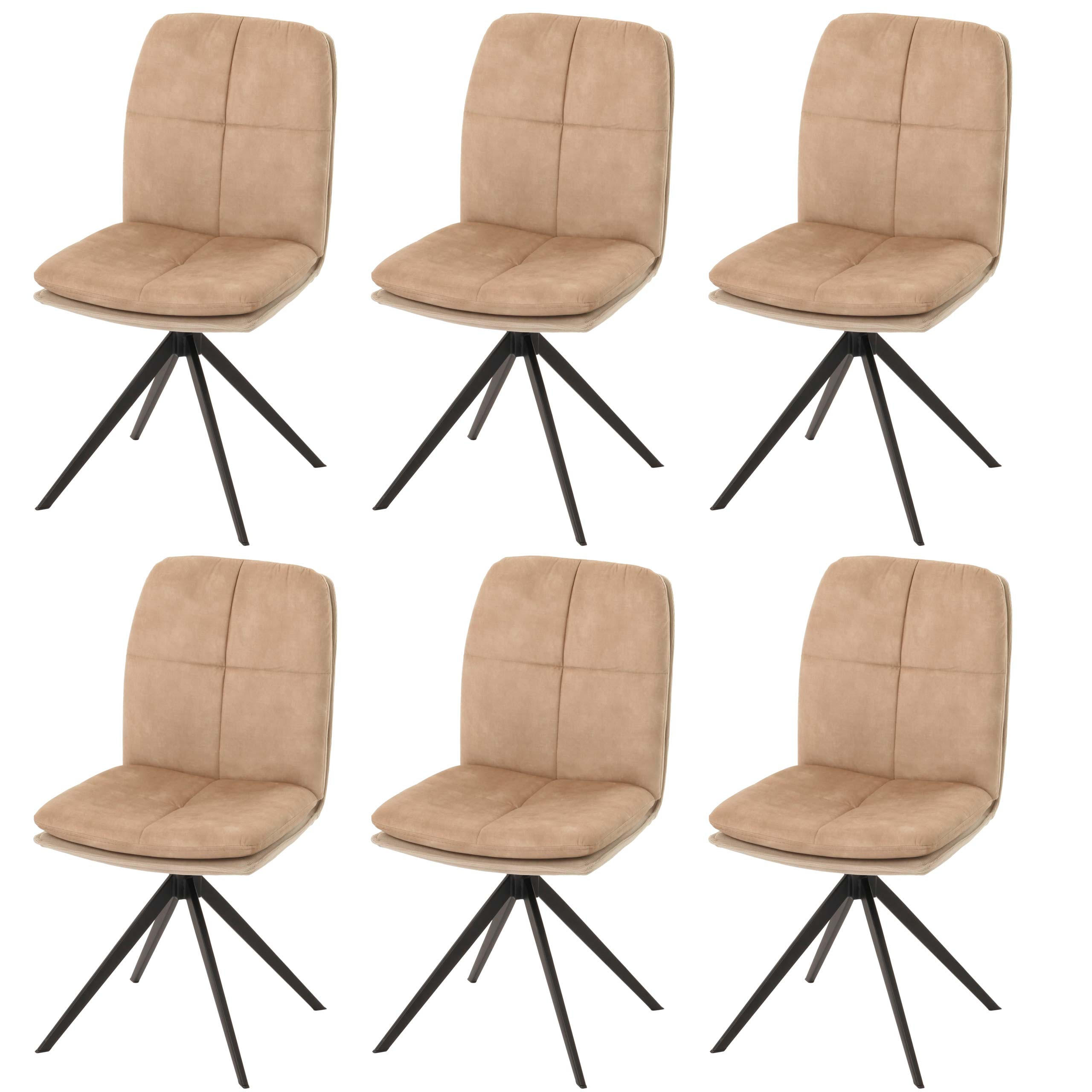ESSZIMMERSTUHL Beige 6er-Set - Beige, Textil (47/90/56cm) - MCW