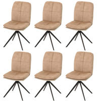ESSZIMMERSTUHL Beige 6er-Set - Beige, Textil (47/90/56cm) - MCW