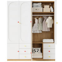 KLEIDERSCHRANK aus MDF 160x45x200 cm Weiß mit 2 Türen, 3 Schubladen, Kleiderstange und Anti-Kipp-Schutz - Weiß, Holzwerkstoff (160/200/45cm) - Modfu