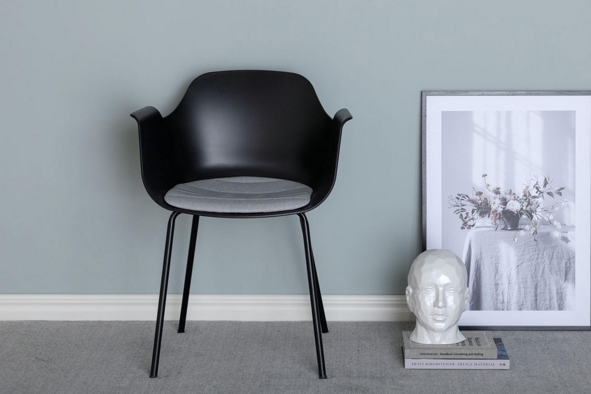 ARMLEHNSTUHL 2er-Set schwarz - Schwarz, Holzwerkstoff (61/80/52cm) - ebuy24