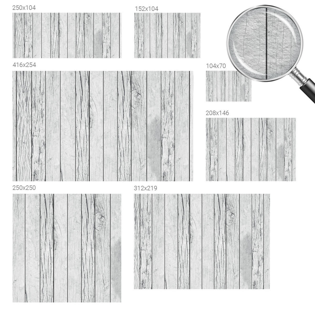 FOTOTAPETE 104x70 cm - Vintage-Flair - Weiß, Textil (104/70cm) - Wallfluent