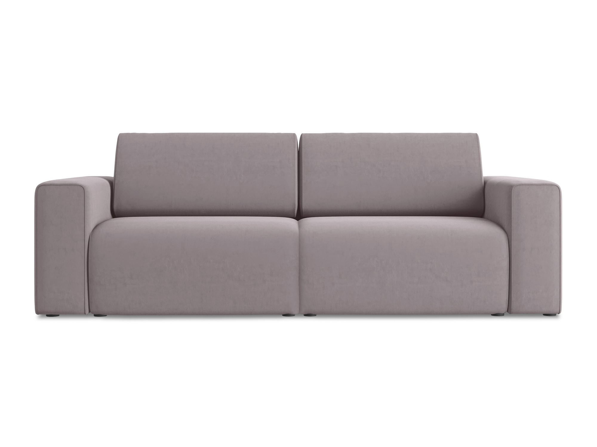 3-SITZER SOFA Samt Stoff Violett - Lila/Flieder, Kunststoff/Textil (224/80/103cm) - Makamii