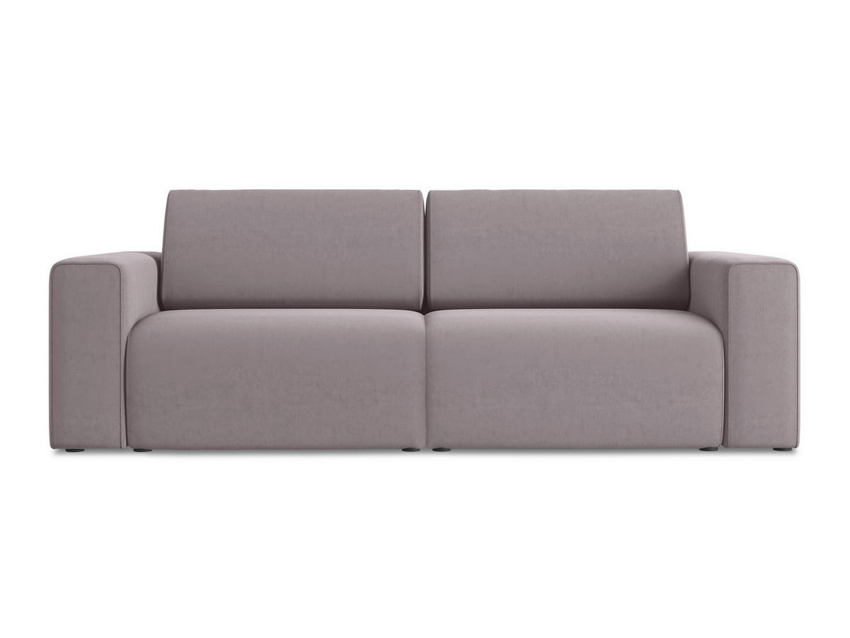 3-SITZER SOFA Samt Stoff Violett - Lila/Flieder, Kunststoff/Textil (224/80/103cm) - Makamii