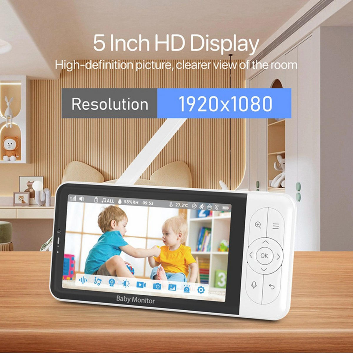 BABYPHONE, EU-Stecker, 2-Megapixel-Auflösung - Weiß, Kunststoff - Authentics