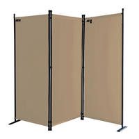 PARAVENT 3-tlg. 170x165 cm Beige - Beige, Metall (170/165cm) - QUICK STAR
