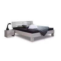 MASSIVHOLZBETT Basic 03 / 160 x 220 cm / buche-weiss-lackiert - Weiß, Holz (160/220cm) - BED BOX