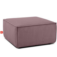 SITZPOUF NAPI gefederte Sitzfläche, hellviolett - Violett/Schwarz, Textil (83/45/83cm) - KONSIMO®