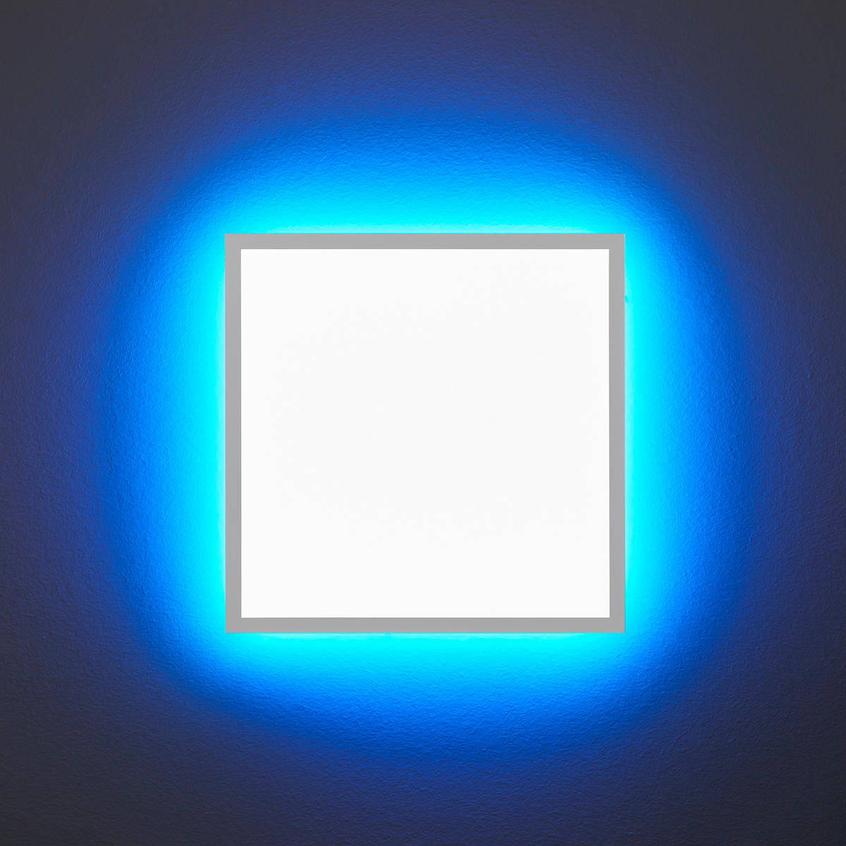 LED-DECKENLEUCHTE - dimmbar mit RGB-Hintergrundbeleuchtung und Fernbedienung für stimmungsvolle Beleuchtung, 45x45 cm - Weiß, Kunststoff (51/51/10cm) - Northpoint