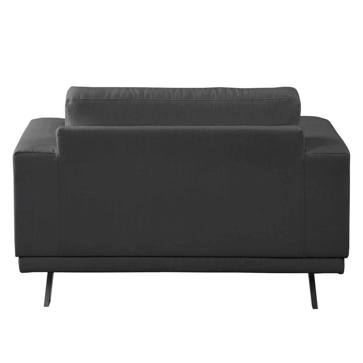 SESSEL - Strukturstoff - Anthrazit, Textil (121/81/89cm) - home24