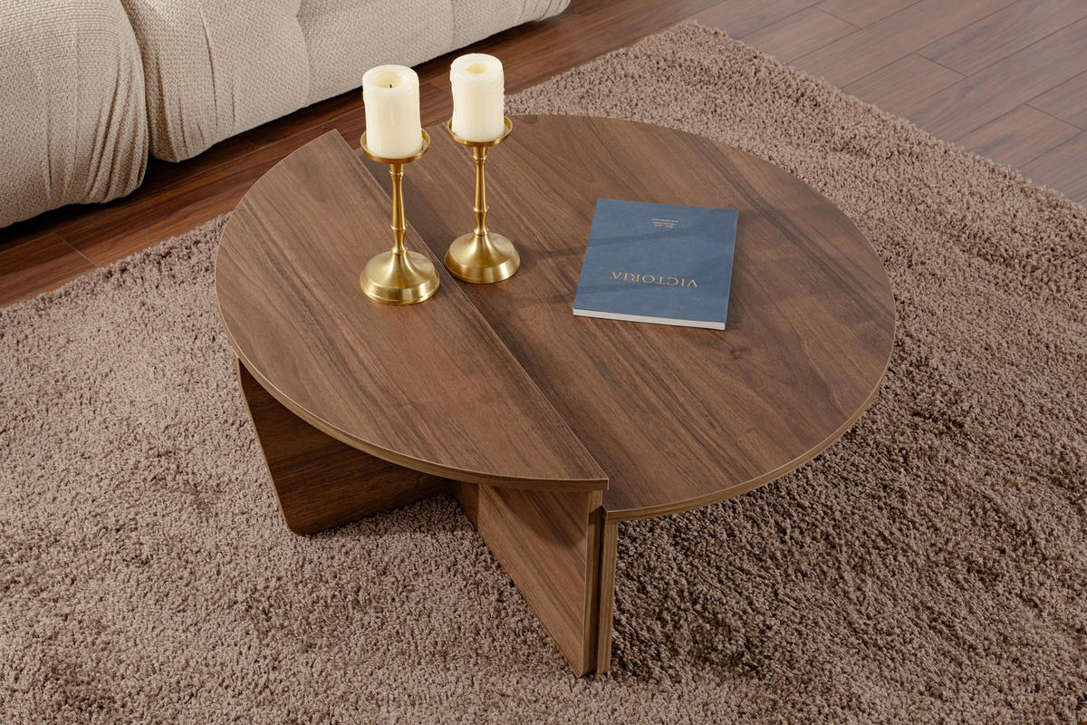 COUCHTISCH Orion Nussbaum - Nussbaumfarben, Holzwerkstoff (60/90/30cm) - Habitat Garten