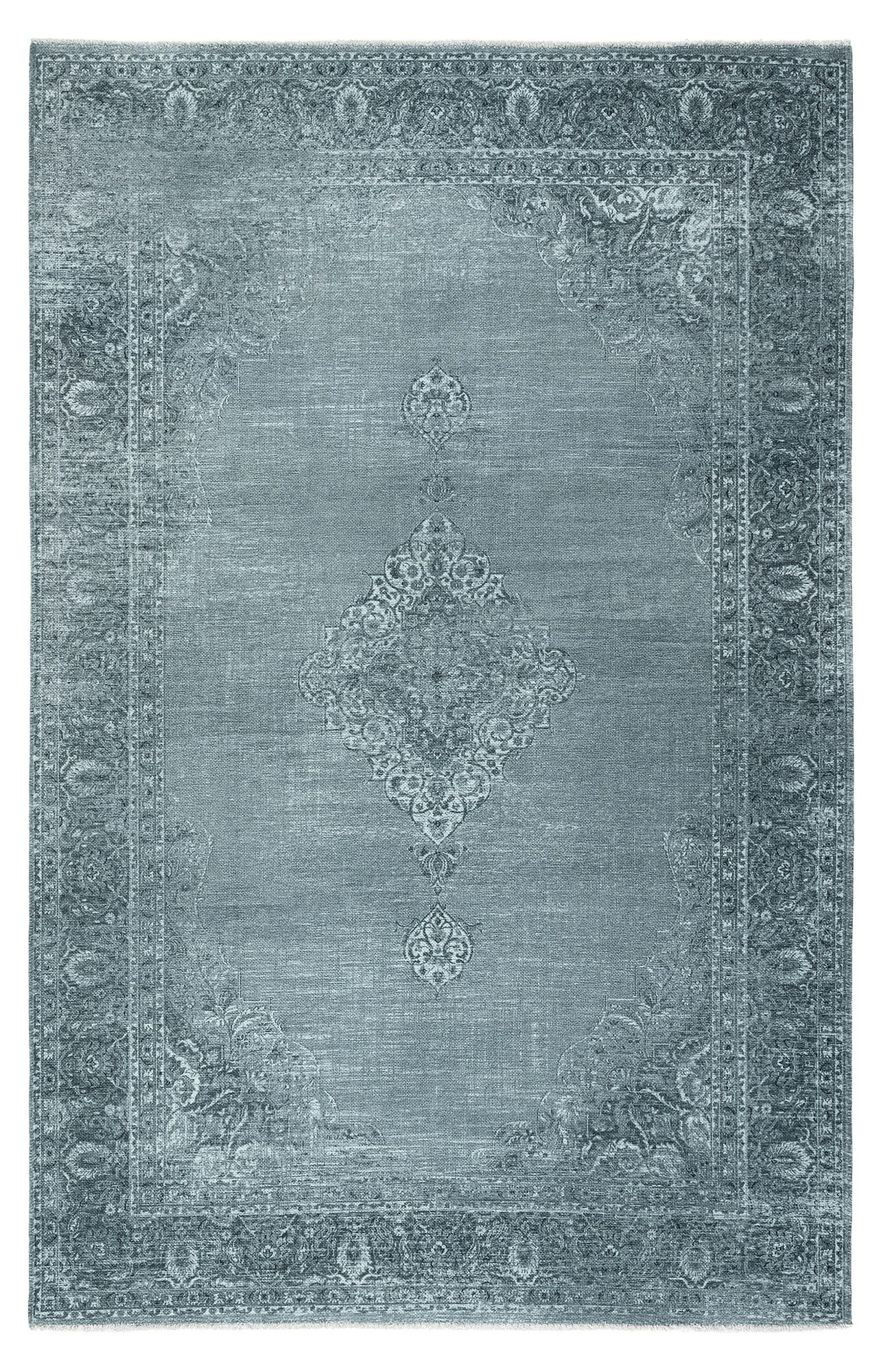 VINTAGE-TEPPICH Silber 120X160cm - Silberfarben, Textil (120/160cm) - Tesso Living