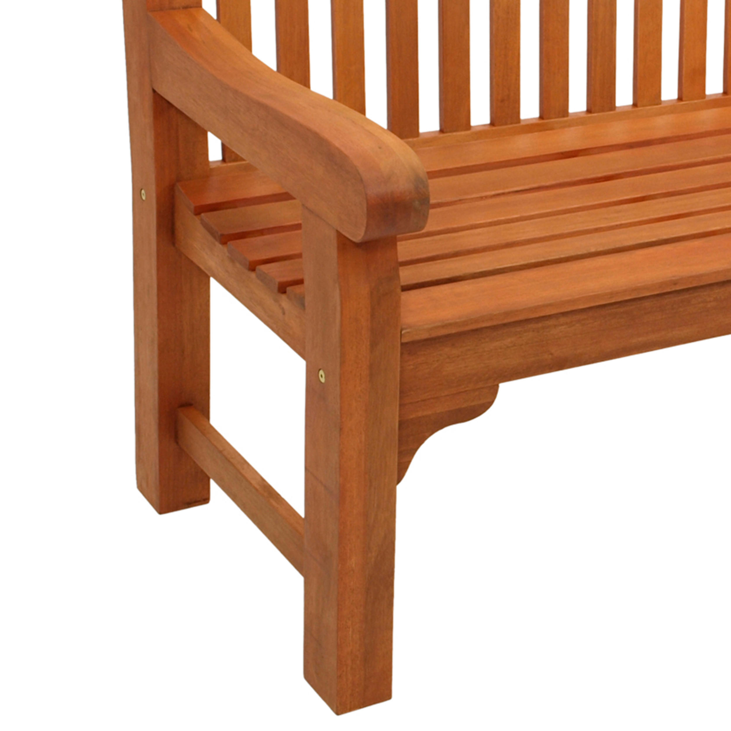 PARKBANK Edingburgh - Gartenbank 3-sitzer, aus Eukalyptusholz, geölt. Bank im Kolonial-Antik Stil - Braun, Holz (162/90/69cm) - TPFGarden