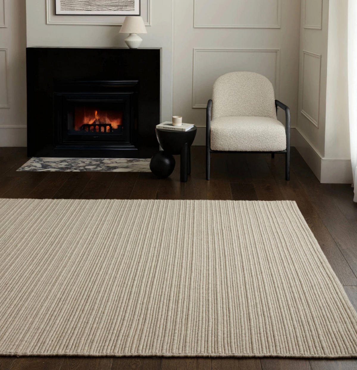 TEPPICH Wohn-/Schlafzimmer Flachgewebe TORRENTO Weiß 120x170 cm - Weiß, Naturmaterialien (120/170cm) - Novatrend