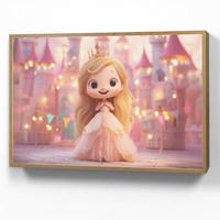NACHTTISCHLAMPE MIT AKKU Prinzessin - Rosa - Schloss 100x70 cm - Rosa, Holzwerkstoff (8/100/70cm) - OnlyWow