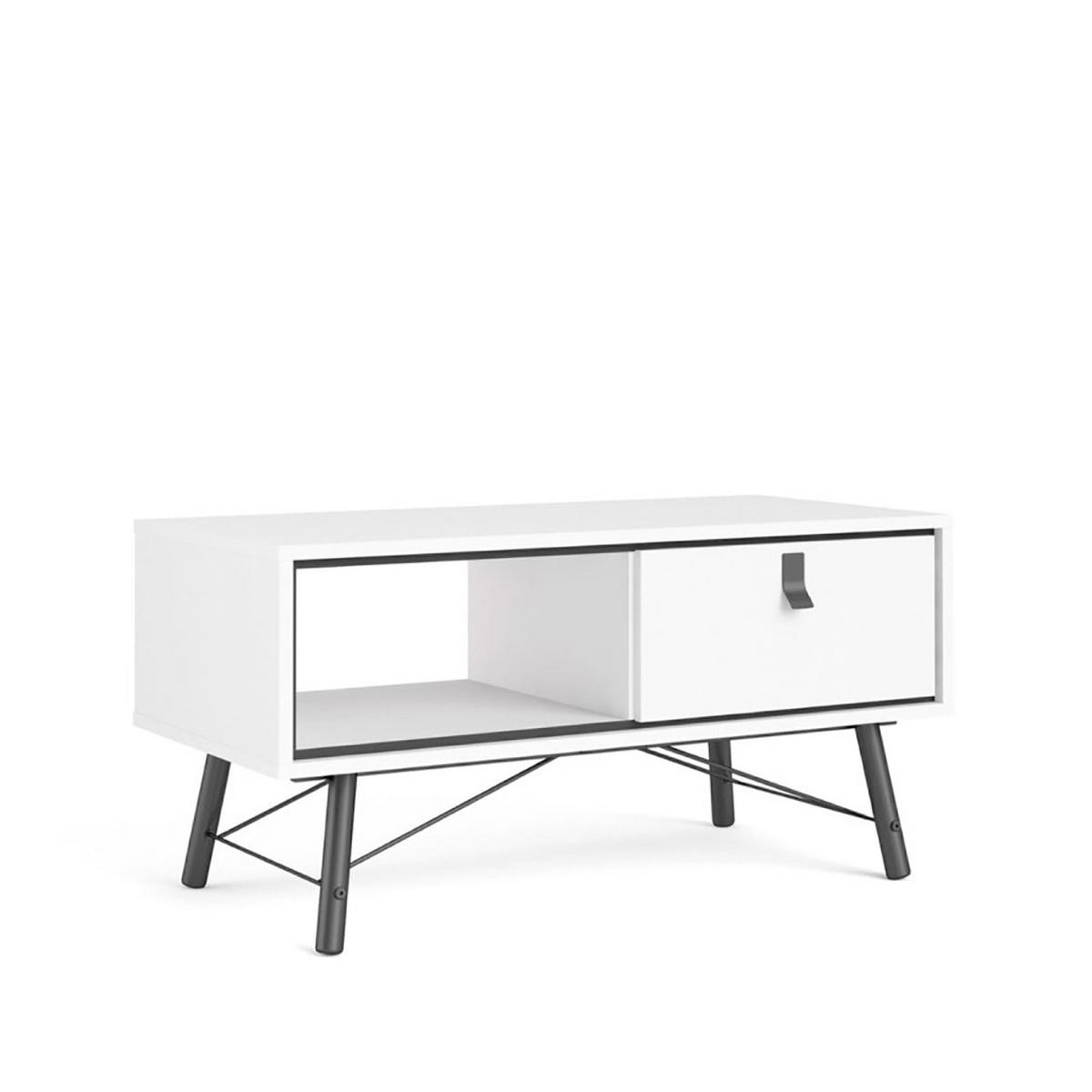 COUCHTISCH Rye Weiß 102/48/50 cm - Weiß, Holzwerkstoff (48/102/50cm) - ebuy24