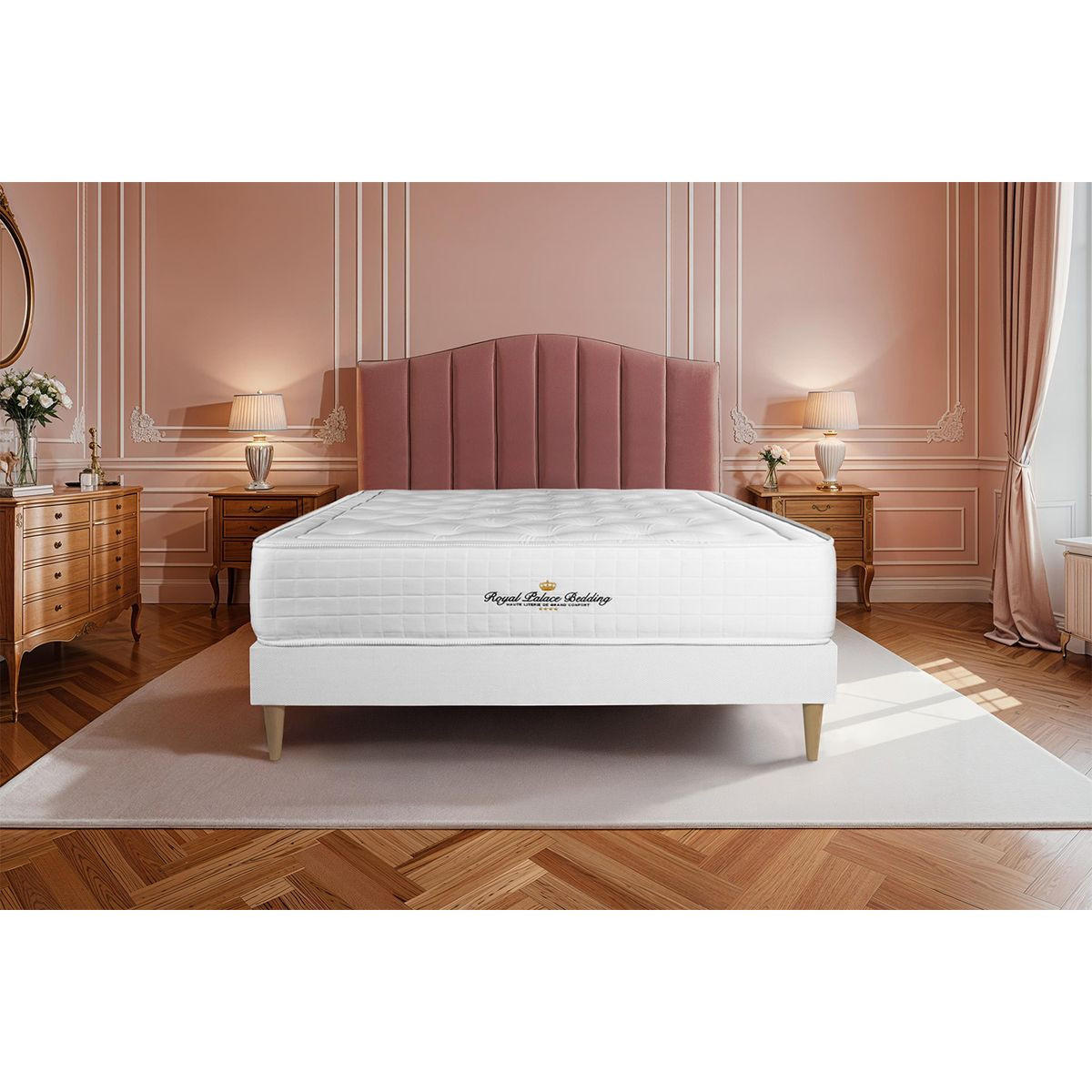 MATRATZE Buckingham Memory-Schaum 150 x 195 cm h1 - Weiß, Textil (150/195cm) - ROYAL PALACE BEDDING