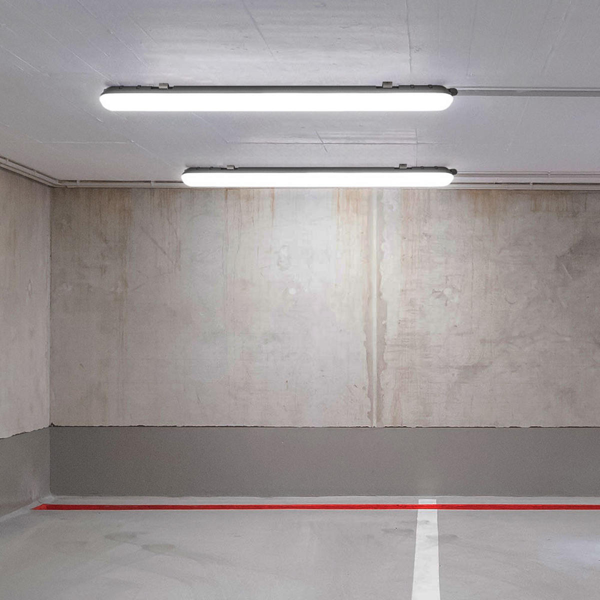 LED DECKENLEUCHTE Wannenleuchte Weiß - Weiß, Kunststoff (120/7.8/7.2cm)
