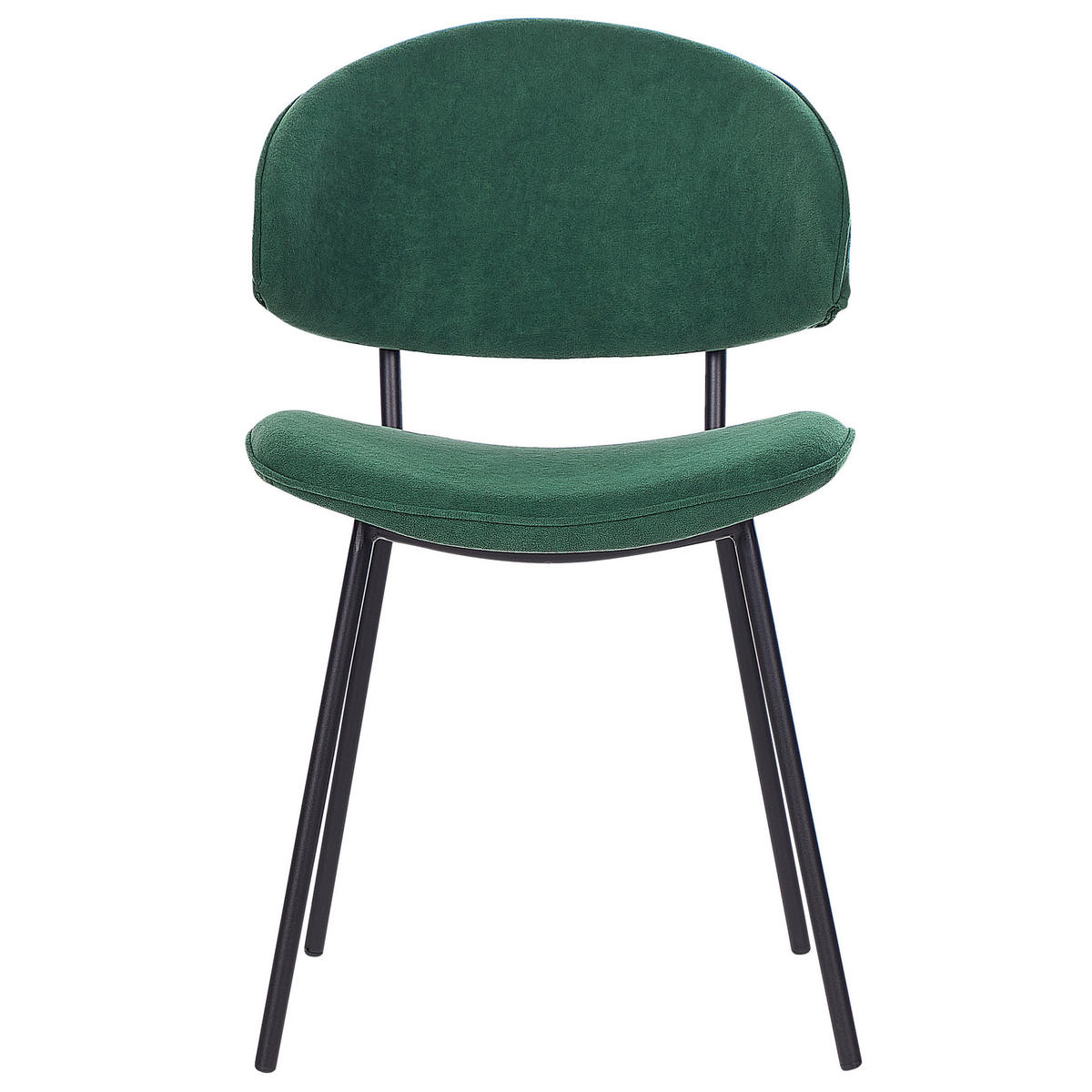 STUHL 2er-Set Polsterbezug Grün Kiana - Grün, Textil/Metall (50/81/59cm) - Beliani