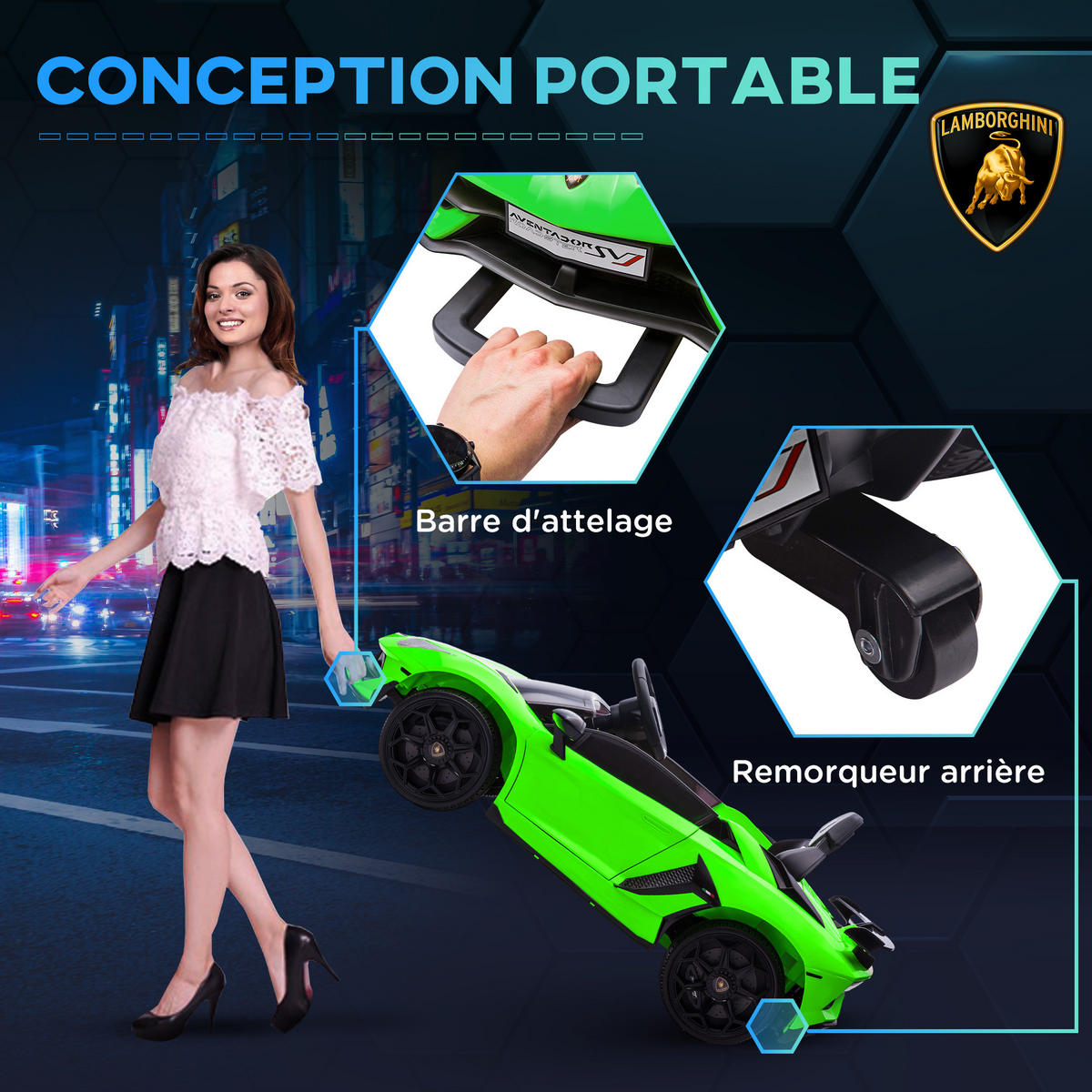 ELEKTRO-KINDERAUTO DE-13108 Flügeltüren Grün - Grün, Kunststoff (107.5/63/42cm) - ComfortXL