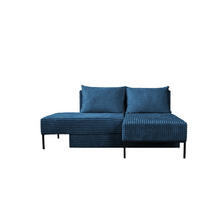 ECKSOFA Mit Schlaffunktion MOOKA 4in1-Multifunktions-System Stoff Velo Rechts Dunkelblau - Dunkelblau, Holz/Textil (145/160cm) - Kaiser Möbel