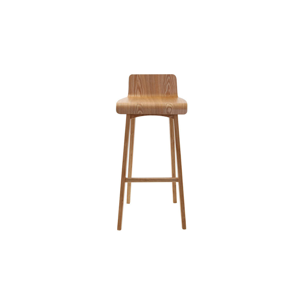 BARHOCKER Beige Holz H75 cm 2er-Set BALTIK - Naturfarben, Holz (45/87/41cm) - Miliboo