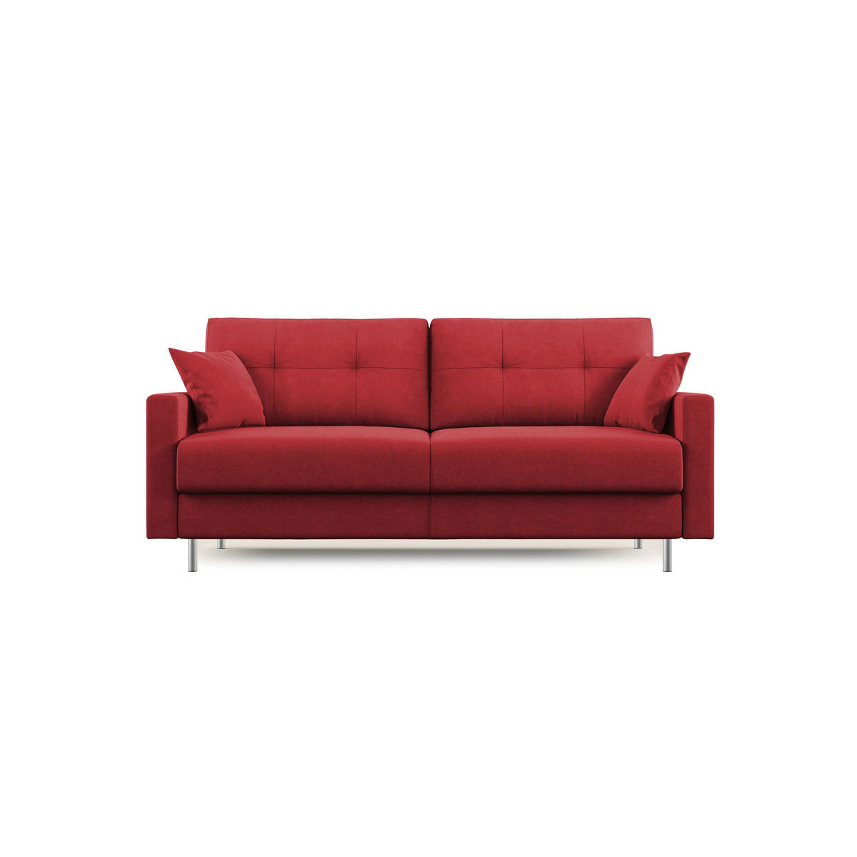 SCHLAFSOFA Megan - Rot, Textil (208/97/96cm) - Divani.store