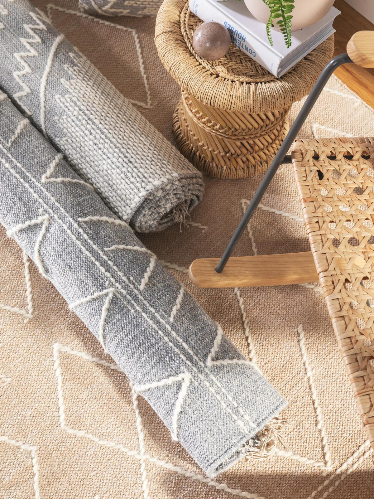 BAUMWOLLTEPPICH Sydney Hellgrau 120x170 cm - Hellgrau, Textil (120/170cm) - benuta Pure