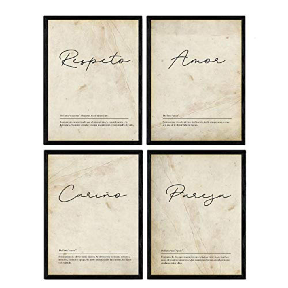 Nacnic Poster Schwarz 29.7x3 cm