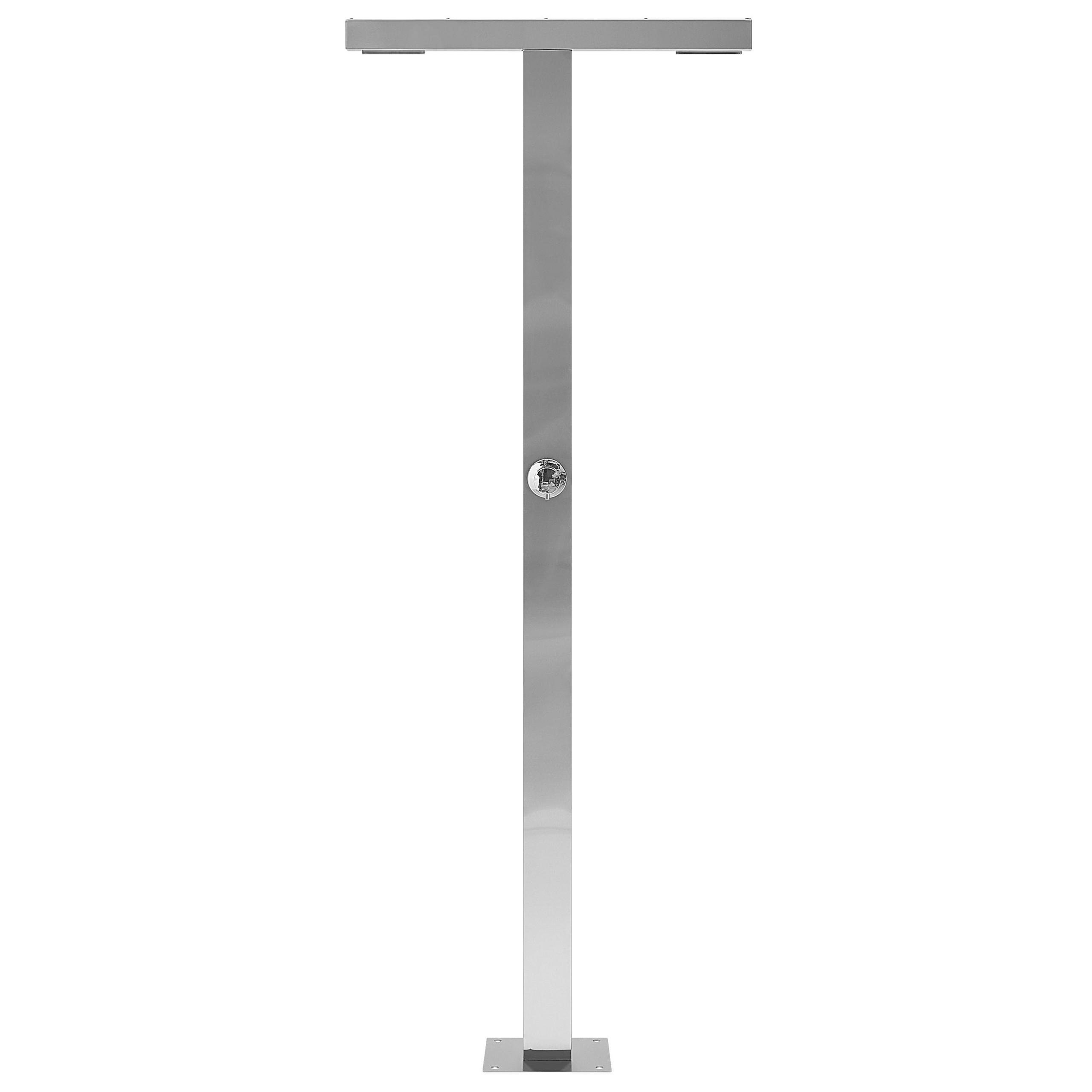 GARTENDUSCHE Silber Urzulai - Silberfarben, Metall (80/210/22cm) - Beliani