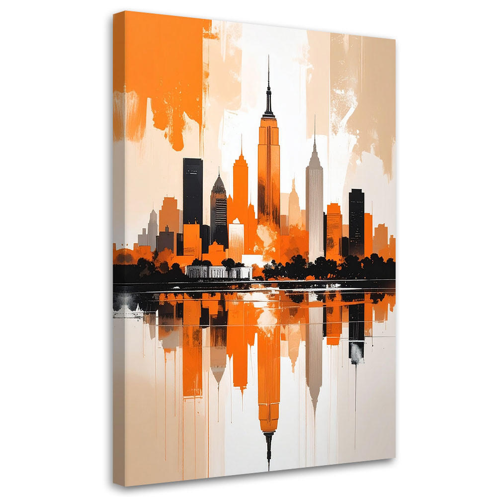 LEINWANDBILD Städte & Architektur 30x45cm - Orange, Textil (30/45cm) - Feeby